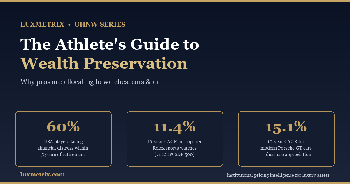 The Athlete's Guide to Wealth Preservation: Why Pros Are Buying Watches, Cars & Art